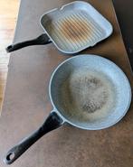 Gratis Pannenset: Grilpan & Koekenpan, Overige materialen, Gebruikt, Pannenset, Ophalen of Verzenden