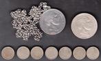 Mooi setje munten Wilhelmina en Willem III, Setje, Zilver, Koning Willem III, 25 cent
