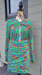 Groene jurk met bloemen print L, Verzenden, Nieuw, Groen, Boven de knie