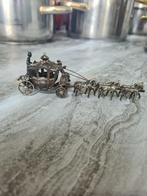 Antieke Miniatuur Koets met Paarden, Ophalen of Verzenden