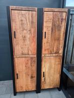 2X Kast Mango Hout met Metalen Frame, Antiek en Kunst, Antiek | Meubels | Kasten, Ophalen