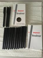 Fineliner Bruynzeel zwart met metalen punt 15 stuks Nieuw, Verzenden, Nieuw