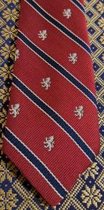 Rode stropdas blauw-wit gestreept met witte leeuwen, Nieuw, Blauw, Ophalen of Verzenden