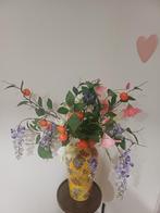 porselein vaas Intratuin veldboeket - zijde/vaas/, Overige materialen, Geel, Nieuw, Ophalen of Verzenden