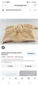 GEZOCHT: doudou plat ours beige marron NICOTOY, Ophalen of Verzenden, Zo goed als nieuw