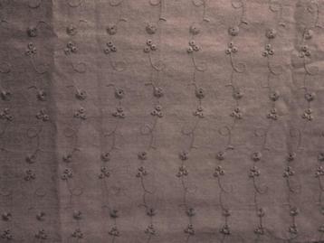 Retro Quilt Wenskaart broderie stofje 3115 grijsbruin  beschikbaar voor biedingen