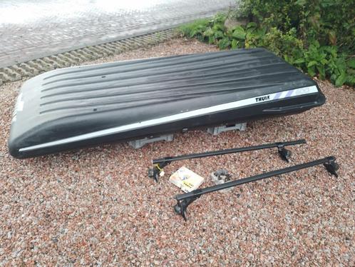 Thule 600 dakkoffer skibox met dakdragers, Auto diversen, Dakkoffers, Gebruikt, Ophalen