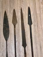 4 Antieke Afrikaanse speerpunten langste is 186cm, Ophalen