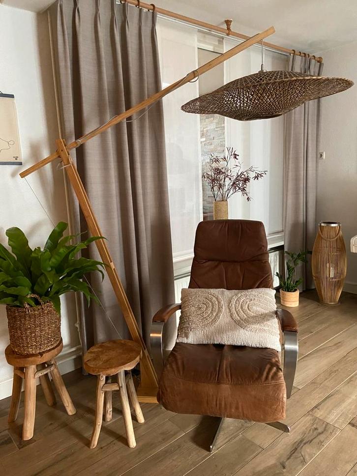 Vloerlamp Good & Mojo BALI Bamboe, Huis en Inrichting, Lampen | Vloerlampen, Zo goed als nieuw, 150 tot 200 cm, Hout, Ophalen