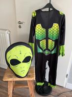 Aliën pak met masker - Maat 128, Ophalen of Verzenden, Gebruikt, 122 t/m 128, Jongen of Meisje