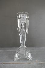Art deco kandelaar Val Saint Lambert vrouw met heilig hart, Antiek en Kunst, Antiek | Kandelaars, Verzenden, Glas