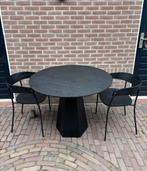 Eettafel Zuiver Pilar 100cm (nieuwprijs: € 799), Huis en Inrichting, Tafels | Eettafels, Ophalen, Gebruikt, Rond, 100 tot 150 cm