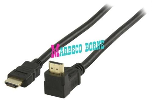 HDMI kabel 10 meter verguld, 4K High speed, Haaks 270,ARC, Audio, Tv en Foto, Audiokabels en Televisiekabels, Nieuw, HDMI-kabel