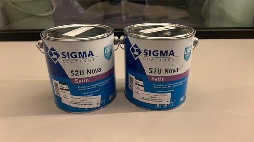 Nieuw Sigma S2U Nova satin. 2x 2,5L grijs met bruine tint, Doe-het-zelf en Verbouw, Verf, Beits en Lak, Nieuw, Verf, 5 tot 10 liter