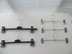 5 Broekenhangers Rokkenhangers Metaal Zwart kunststof Hanger, Kleding | Dames, Kledinghangers, Ophalen of Verzenden, Zo goed als nieuw