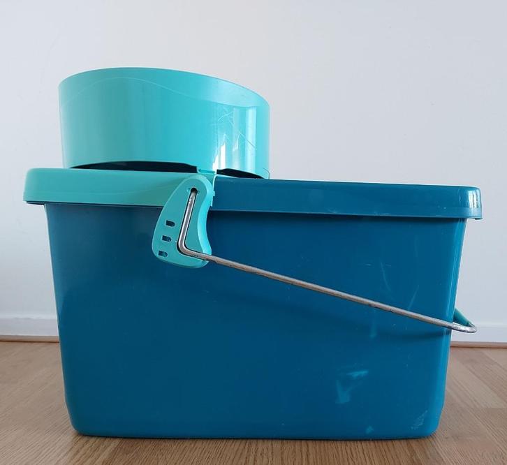 Leifheit emmer met uitwringpers / centrifugeerpers, Huis en Inrichting, Emmers, Zo goed als nieuw, Kunststof, Met handgreep, Ophalen of Verzenden