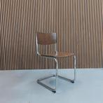 Thonet S 43 Stoel – Donker Walnoot Hout met Chroom, Ophalen of Verzenden