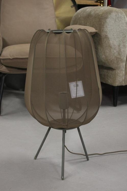 Mooie tafellamp schemerlamp Plumeria donkergroen transparant, Huis en Inrichting, Lampen | Tafellampen, Zo goed als nieuw, 50 tot 75 cm