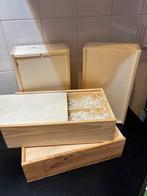 Mooie Houten wijnkisten, Doe-het-zelf en Verbouw, Kratten en Dozen, Doos, Minder dan 35 cm, Ophalen of Verzenden, Zo goed als nieuw