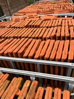 Tuille du nord met platte wel dakpannen rood gebr Laumans, Ophalen, Steen of Klei, Zo goed als nieuw, 15 m² of meer