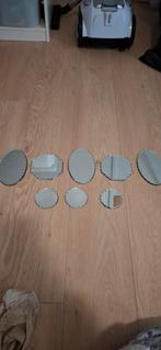 Oude kristallen onderleggers voor beeldjes, Huis en Inrichting, Woonaccessoires | Spiegels, Minder dan 50 cm, Gebruikt, Ophalen of Verzenden