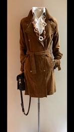 Scapa 36/38 lams leren suede trenchcoat cognac, Verzenden, Zo goed als nieuw, Maat 36 (S), Bruin