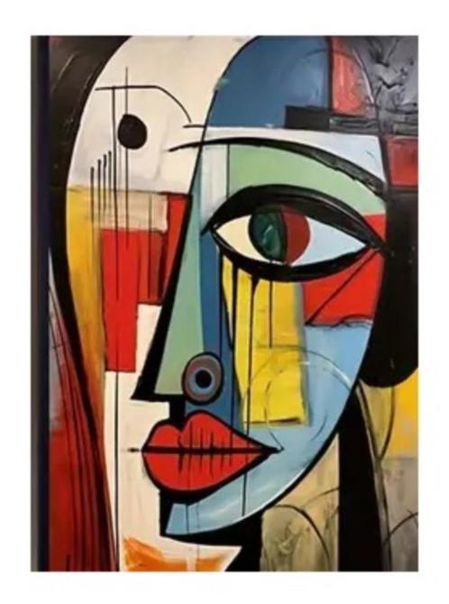 Pablo Picasso - Compositie III - ArtPrint op Canvasdoek, Antiek en Kunst, Kunst | Litho's en Zeefdrukken, Ophalen of Verzenden