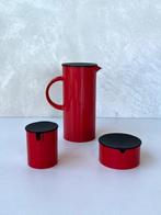 Stelton karaf suikerpot melkkan Erik Magnussen vintage rood, Ophalen of Verzenden, Gebruikt