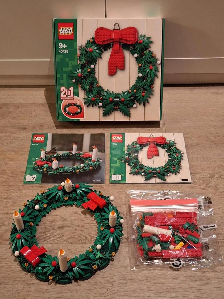 40426 Lego 2-in-1 Kerstkrans, Kinderen en Baby's, Speelgoed | Duplo en Lego, Zo goed als nieuw, Lego, Complete set, Ophalen of Verzenden