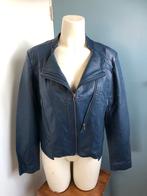 Le pep petrol blauw biker nep leer leren jack jasje l, Maat 42/44 (L), Ophalen of Verzenden, Zo goed als nieuw, X