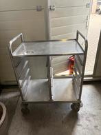 RVS Serveerwagen / Trolley Horeca, Huis en Inrichting, Keuken | Keukenbenodigdheden, Ophalen, Gebruikt