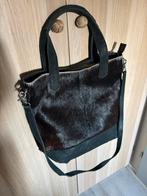 Micmacbags Handtas Zwart leer met vacht - Zo goed als nieuw!, Ophalen of Verzenden, Zo goed als nieuw, Zwart, Handtas