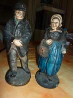 2 oude beelden oud echtpaar, Ophalen of Verzenden