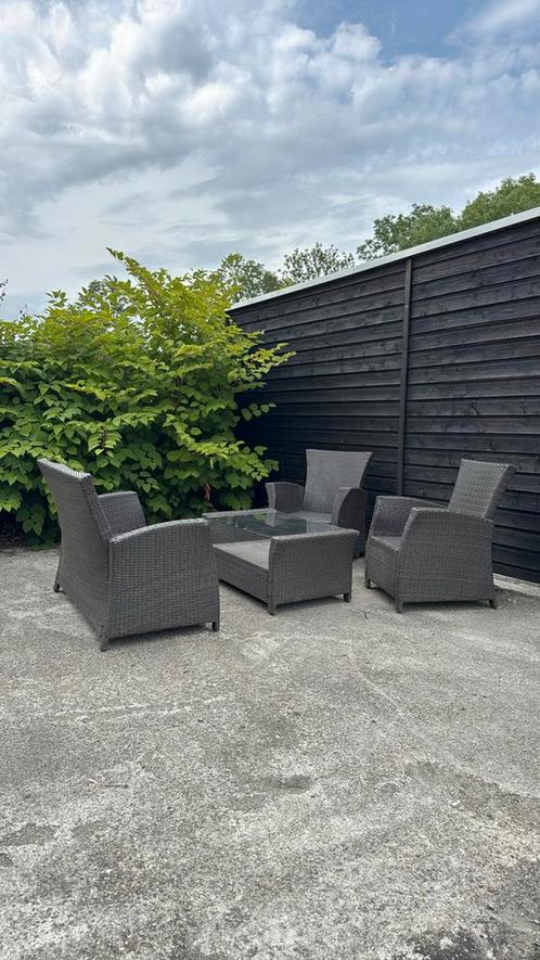 Tuinset loungeset, Tuin en Terras, Tuinsets en Loungesets, Gebruikt, Wicker, Bank, Ophalen of Verzenden