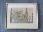 Joseph (Jos) Jansen (1933) - twee stadsgezichten, Antiek en Kunst, Kunst | Schilderijen | Klassiek, Ophalen of Verzenden