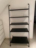 Zwart metalen rek met planken, Huis en Inrichting, Kasten | Stellingkasten, Ophalen, Zo goed als nieuw