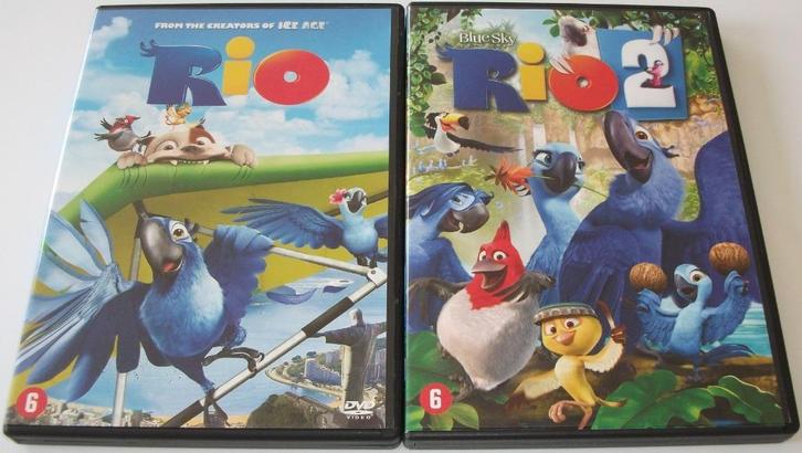 Dvd *** RIO *** Deel 1 + 2, Cd's en Dvd's, Dvd's | Kinderen en Jeugd, Zo goed als nieuw, Film, Avontuur, Vanaf 6 jaar, Ophalen of Verzenden