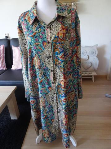 Paisley Print lange blouse/korte jurk maat 52 stretch (W2) beschikbaar voor biedingen