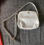 Vintage lederen beugel handtas (wit), merk *Assima creation, Ophalen of Verzenden, Wit, Avondtasje
