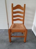 6 eikenhouten eetkamerstoelen, Huis en Inrichting, Stoelen, Vijf, Zes of meer stoelen, Gebruikt, Bruin, Hout