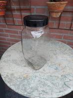 Snoeppot met zwarte schroefdop, Ophalen of Verzenden