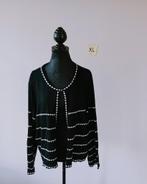 Trui. Vest. Zwart met wit. Maat XL, Kleding | Dames, Grote Maten, Ophalen of Verzenden, Zo goed als nieuw, Zwart, Trui of Vest