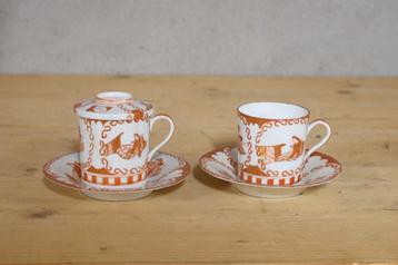 Japanse porseleinen kop en schotel – handbeschilderd – beschikbaar voor biedingen