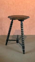 Vintage bobbin/bolpoot krukje/bijzettafeltje, Huis en Inrichting, Ophalen of Verzenden, Zo goed als nieuw, Hout