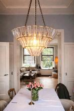 Leitmotiv Design Glazen Kroonluchter Art Deco Stijl, Ophalen of Verzenden, Zo goed als nieuw, Glas, Minder dan 50 cm