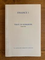 Finance 1, tekst-en werkboek, 6e druk, N.L.vd Sar, Ophalen of Verzenden, Zo goed als nieuw, Economie en Marketing