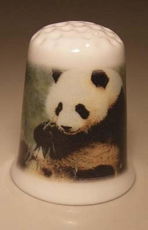 Panda foto vingerhoedje, Verzamelen, Vingerhoedjes, Nieuw, Nederland, Porselein, Ophalen of Verzenden