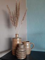 Bruine Decoratie Potjes (2 stuks), Gebruikt, Overige kleuren, Aardewerk of Porselein, Ophalen of Verzenden