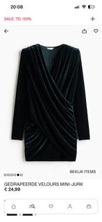 Velours gedrapeerde zwarte jurk XL, Kleding | Dames, Jurken, Zwart, Maat 46/48 (XL) of groter, Ophalen of Verzenden, Zo goed als nieuw