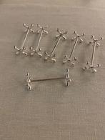 TE KOOP: 6 verzilverde messenleggers / accessoires, Antiek en Kunst, Ophalen
